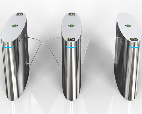 качество  Modern Automatic Flap Access Control Turnstiles RFID Sensor Wing Barrier Gate For Subway Station Indoor/Outdoor Pedestrian Turnstile Gate завод